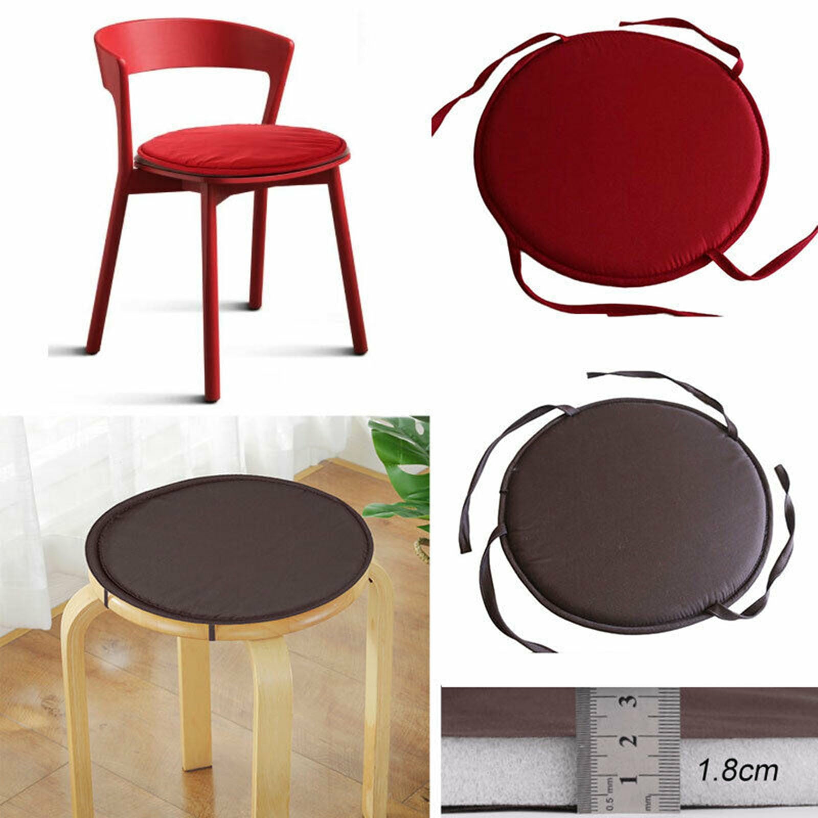 Round Garden Chair Pads Seat Cushion For Outdoor Bistros Stool Patio Dining Room Diameter 12 Inch