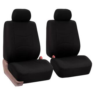 FH Group Flat Cloth 43 in. x 23 in. x 1 in. Full Set Seat Covers DMFB050BLK114