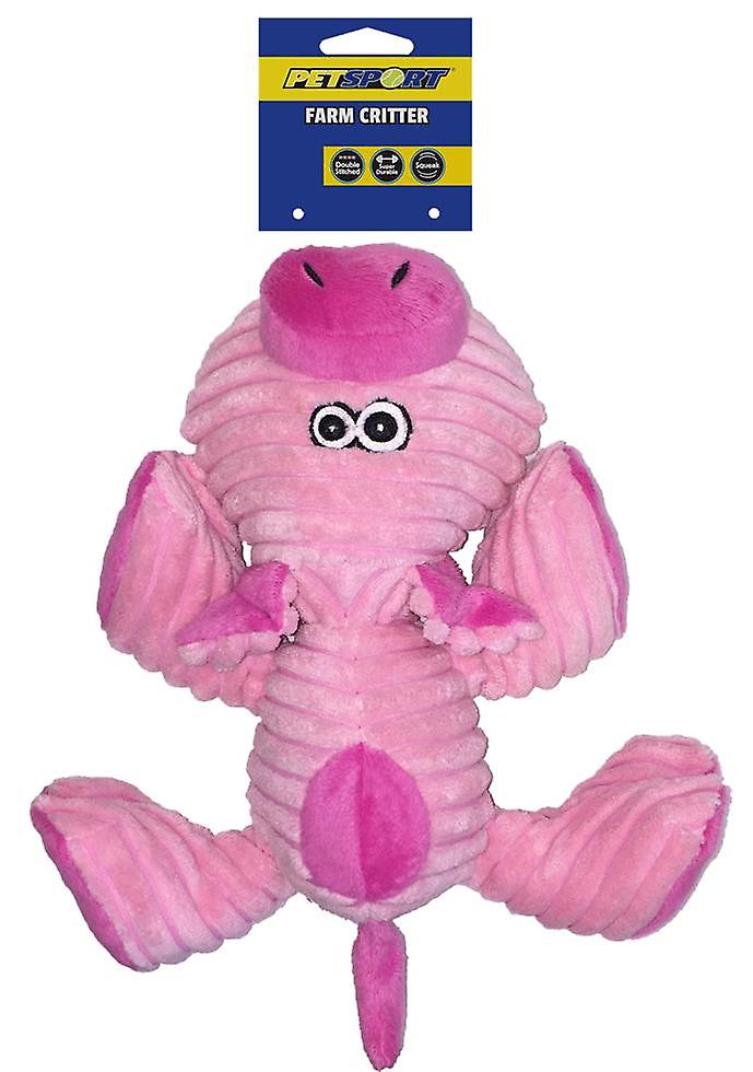 Farm Critter Pig With Whistle Dog Toy