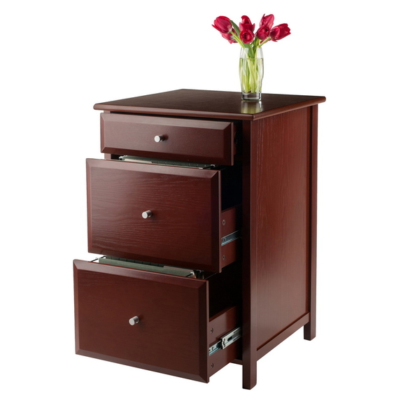 Winsome 94321 Delta File Cabinet Walnut