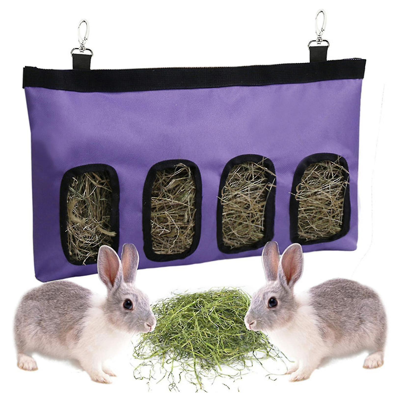 Rabbit Chinchilla Hay Bag Hanging Feeder Holder Feeding Storage Pouch Pet Supply