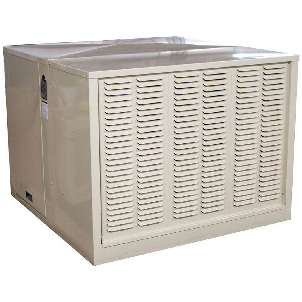 Hessaire 4800 CFM 115-Volt Down-Draft Rigid Evaporative Cooler 1650 sq. ft.(Motor not Included) RM4808D