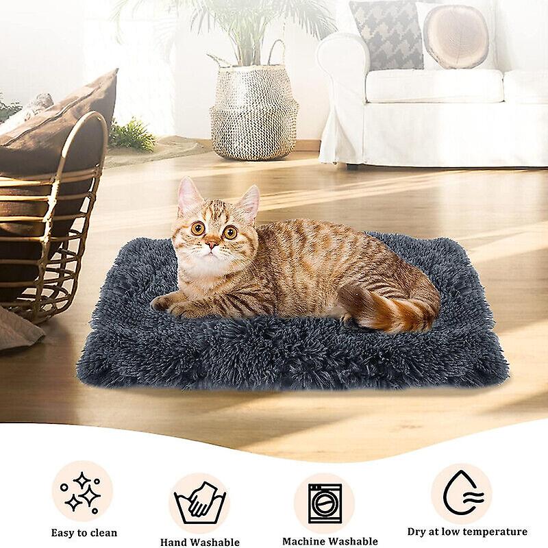 Pet Warm Fluffy Calming Bed Comfy Long Plush Mat Nest Cushion Cat and Dog Bed A W12647076