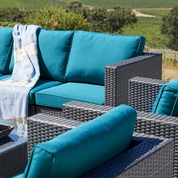 Corvus Trey 12piece Sectional Wicker Patio Sofa Set