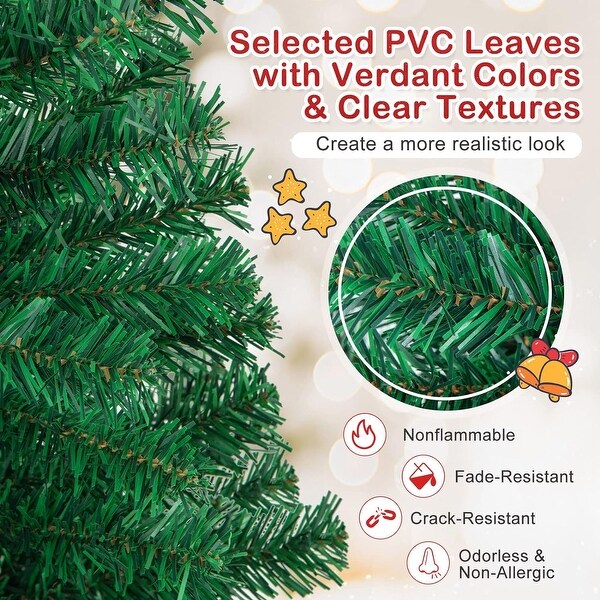 6ft Artificial Christmas Tree with 650 PVC Branch Tips