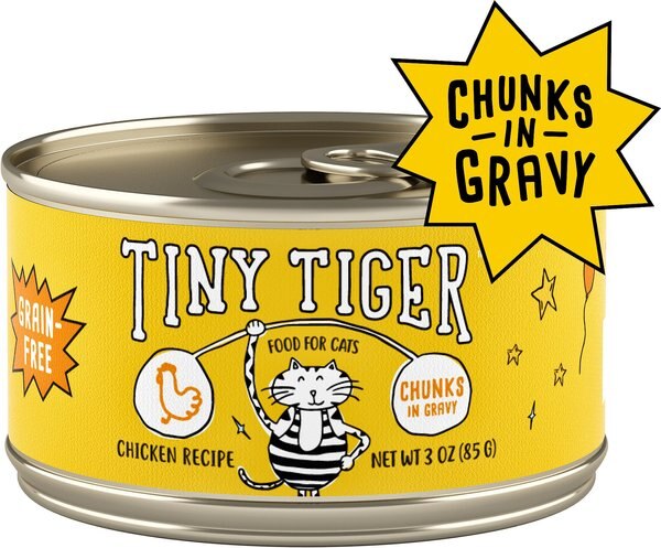 Tiny Tiger Chunks in Gravy Chicken Recipe Grain-Free Canned Cat Food