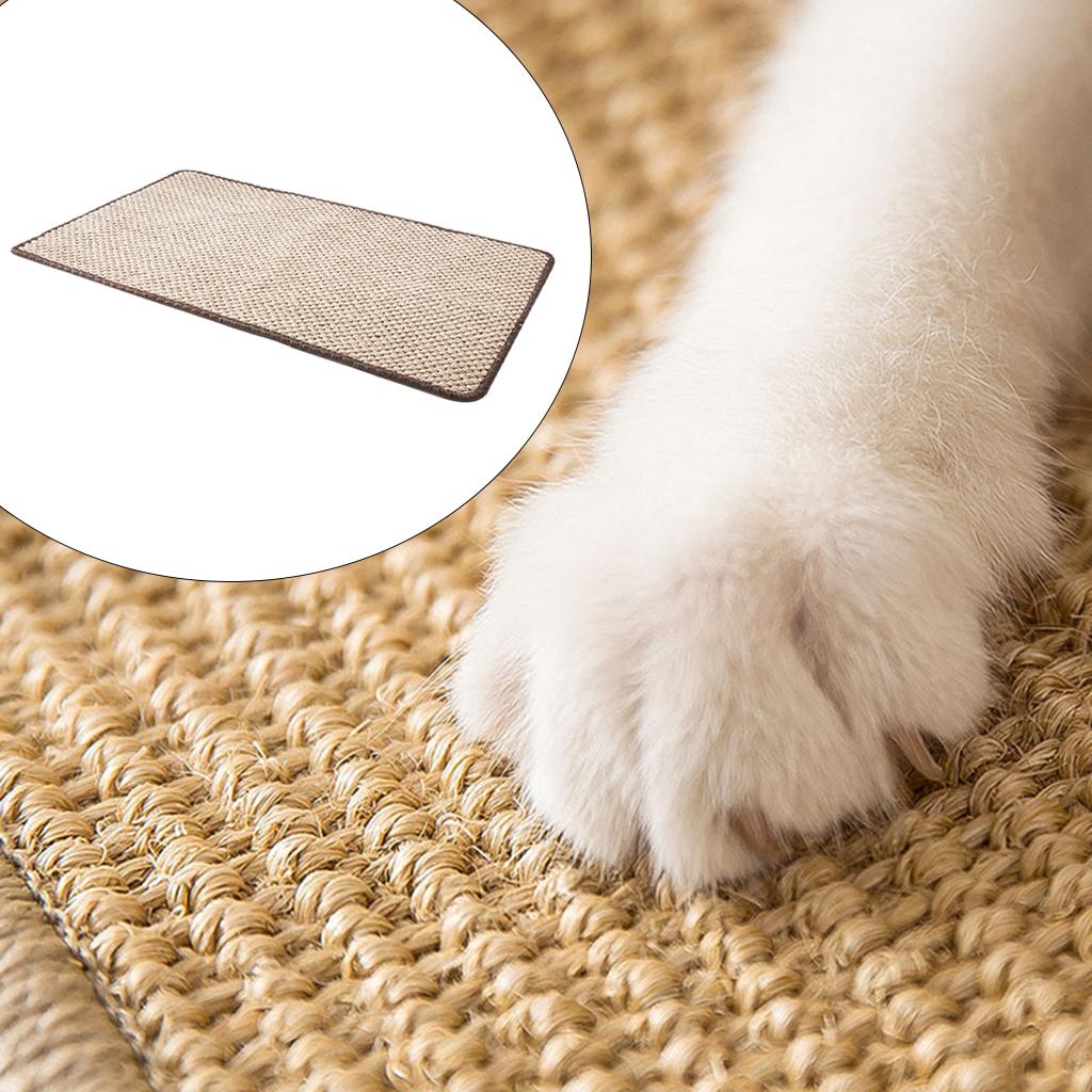 Cat Scratchers for Indoor Cats， Natural sisal， Scratching Pad/Mat/Carpet/Rug XL