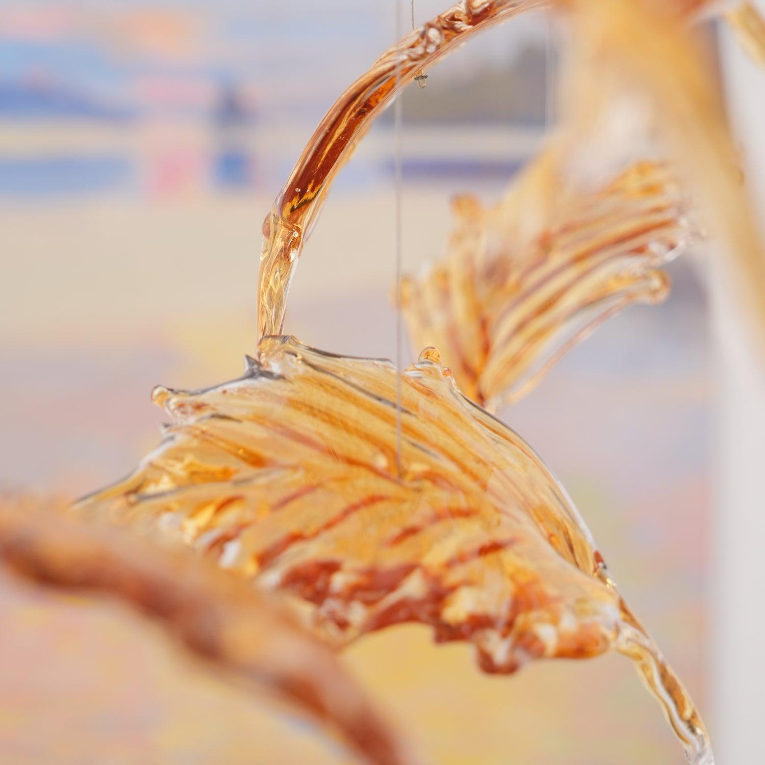 Multicolor Crystal Maple Leaf Chandelier