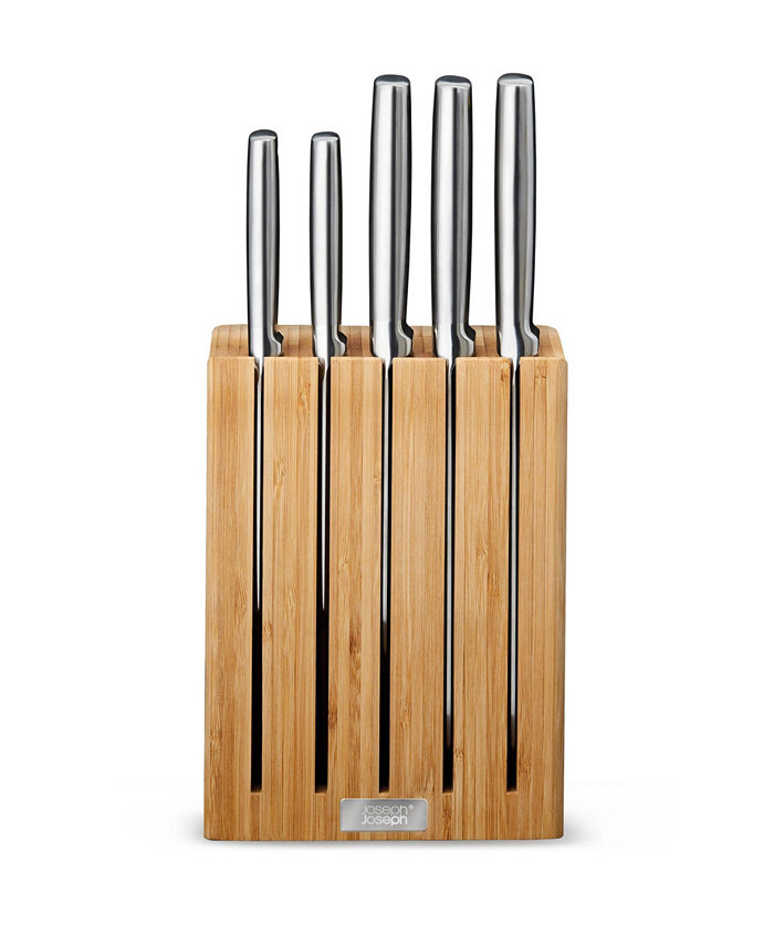 Joseph Joseph Elevate Steel Knives Bamboo 5-Piece Knife Block Set