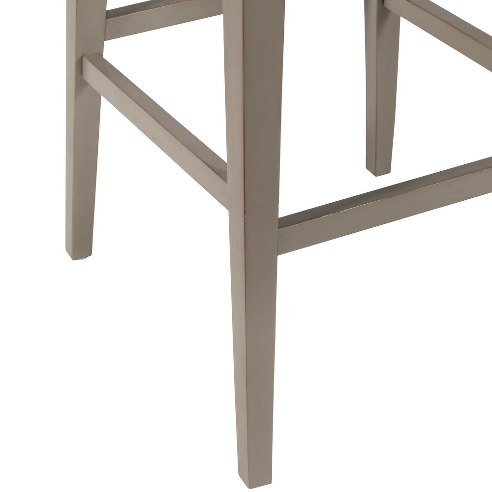 Hillsdale Furniture Maydena Distressed Gray Wood Bar Stool