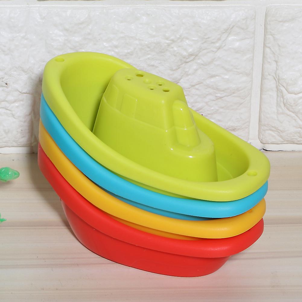 4pcs Bathroom Floating-ship Toy Children Bath Swimming Playing Boat Fun Educational Toyfloating Ship