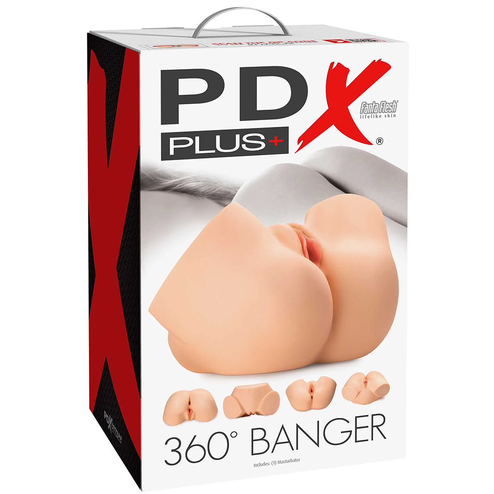 PDX Plus 360º Banger Masturbator in Light