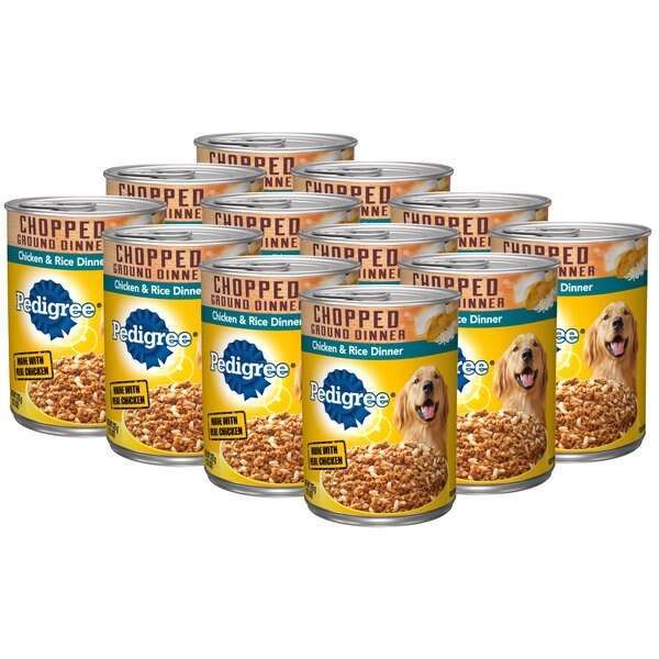 Pedigree Chopped Ground Dinner Chicken and Rice Dinner Canned Dog Food