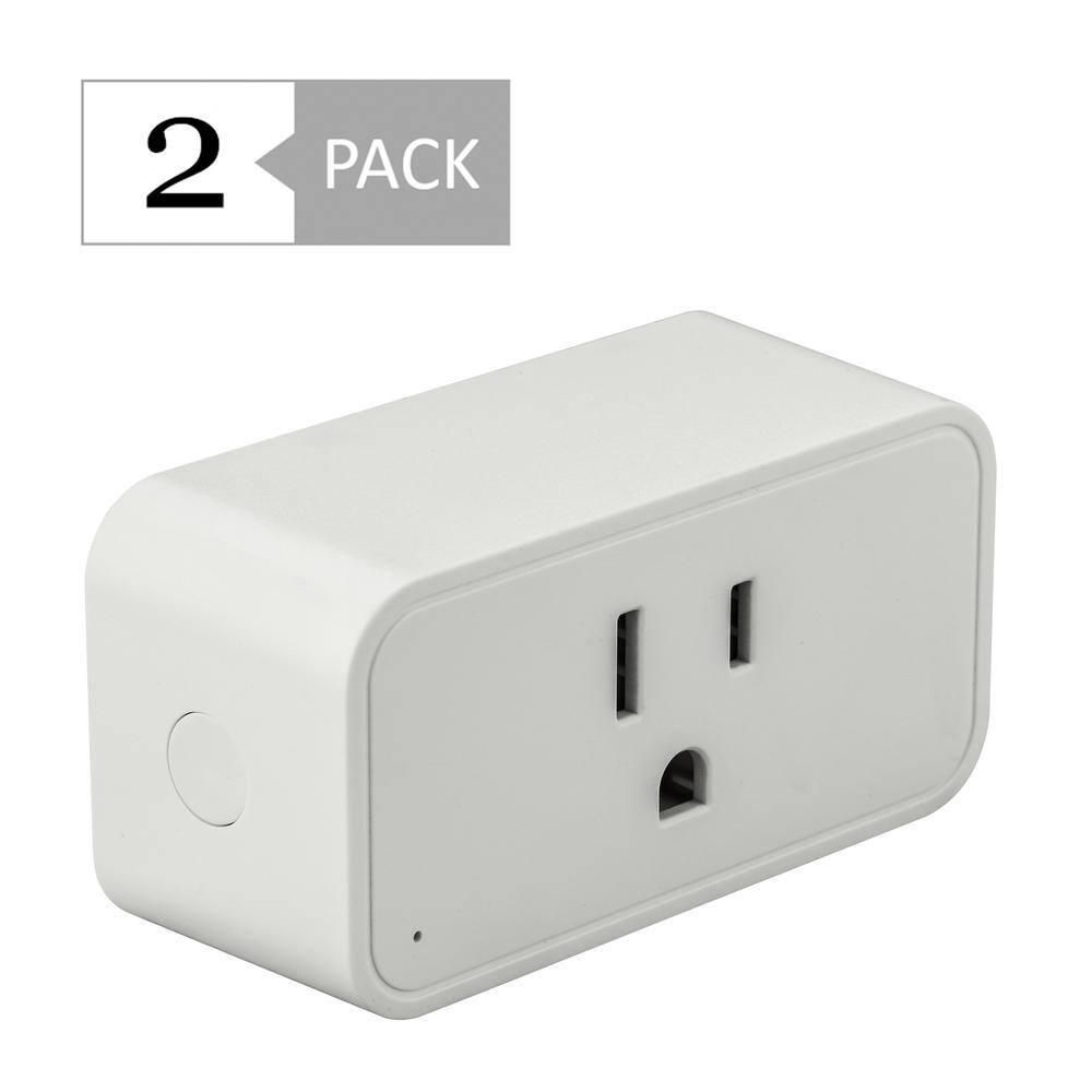 Simply Conserve 15 Amp 120-Volt Smart Wi-Fi and Bluetooth Plug (2-Pack) SS-15A1-WiFi-BLE-2PK