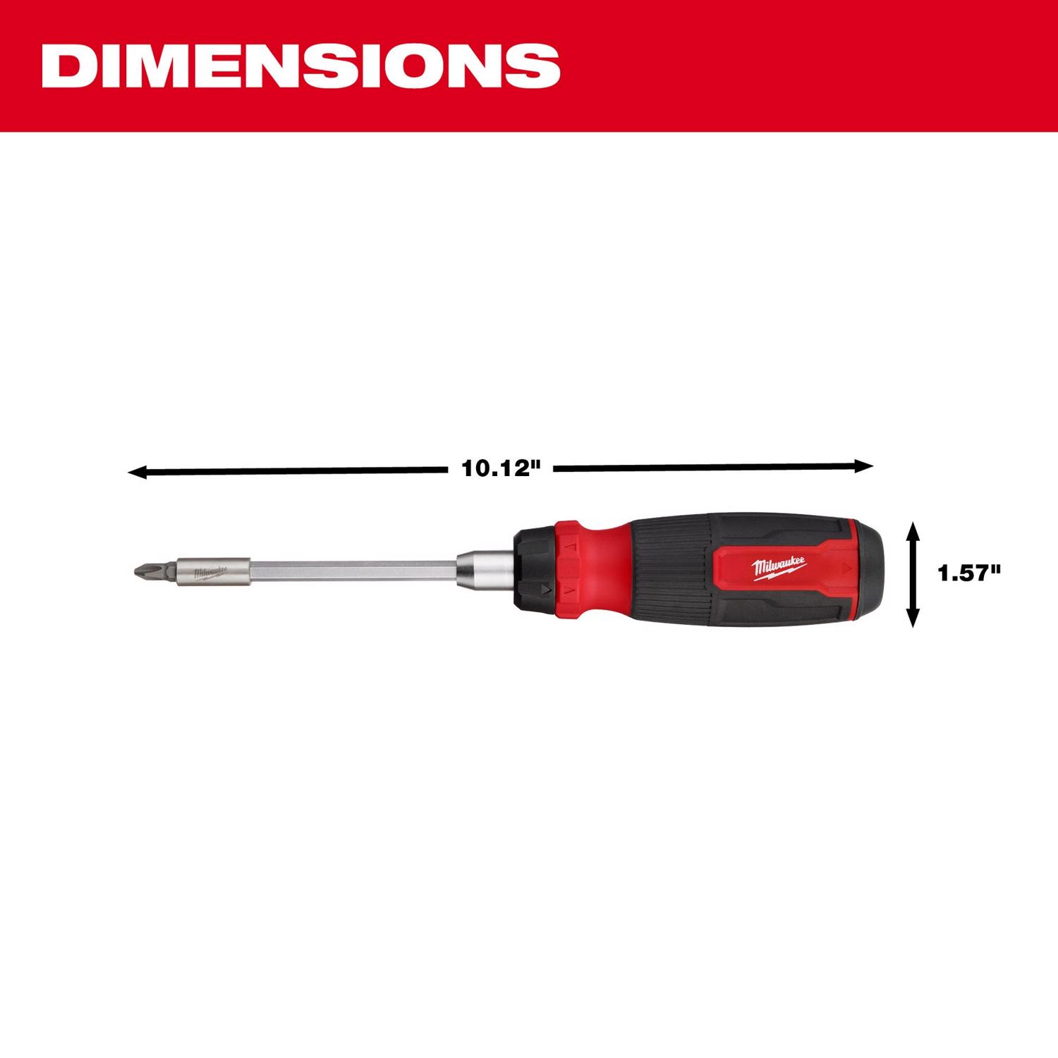 MW Hex Shank 14-in-1 Ratcheting Multi-Bit Screwdriver 10.12 in. 1 pc