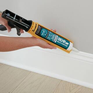 BEHR Multi-Purpose 10.1 fl. oz. White Siliconized Acrylic Latex Caulk (12-pack) BC1011CS