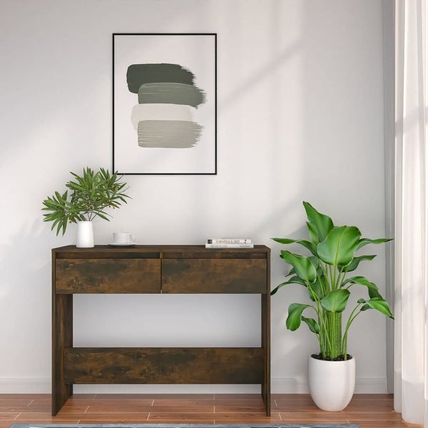 Console Table Smoked Oak 39.4