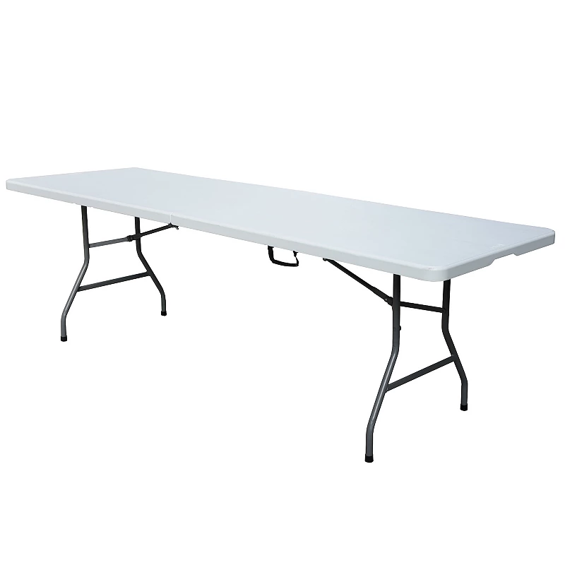 Plastic Development Group 8 Foot Heavy Duty Plastic Folding Banquet Table， White