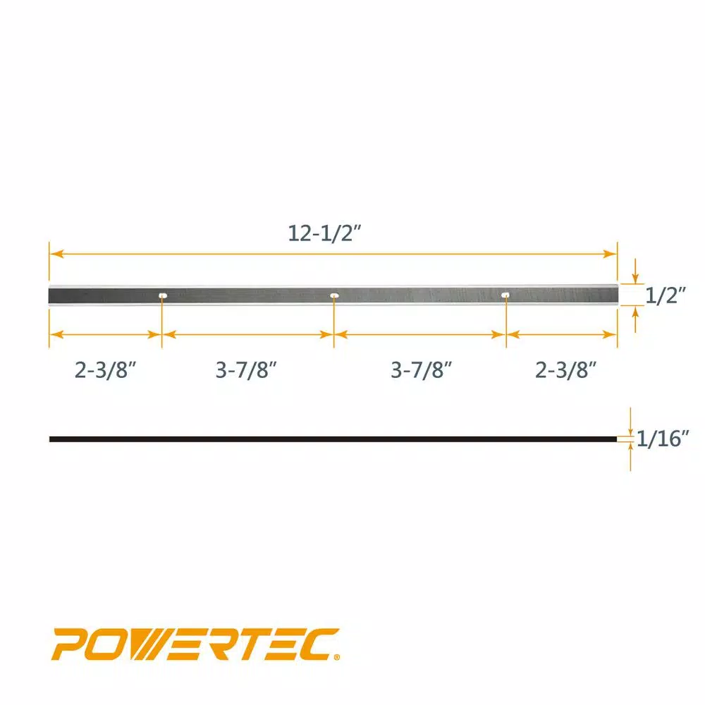 POWERTEC 12-1/2 in. High-Speed Steel Planer Knives for Performax 240-3749 (Set of 2) and#8211; XDC Depot