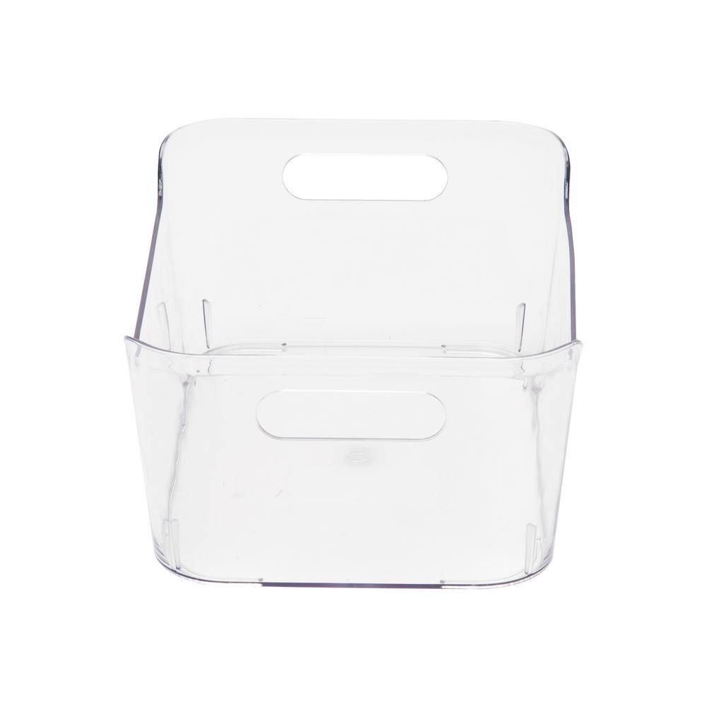 Mind Reader 4 in. H x 6 in. W x 8.85 in. D Clear Storage Bins Office Supplies Organizer 8-Piece ORGBOX8-CLR