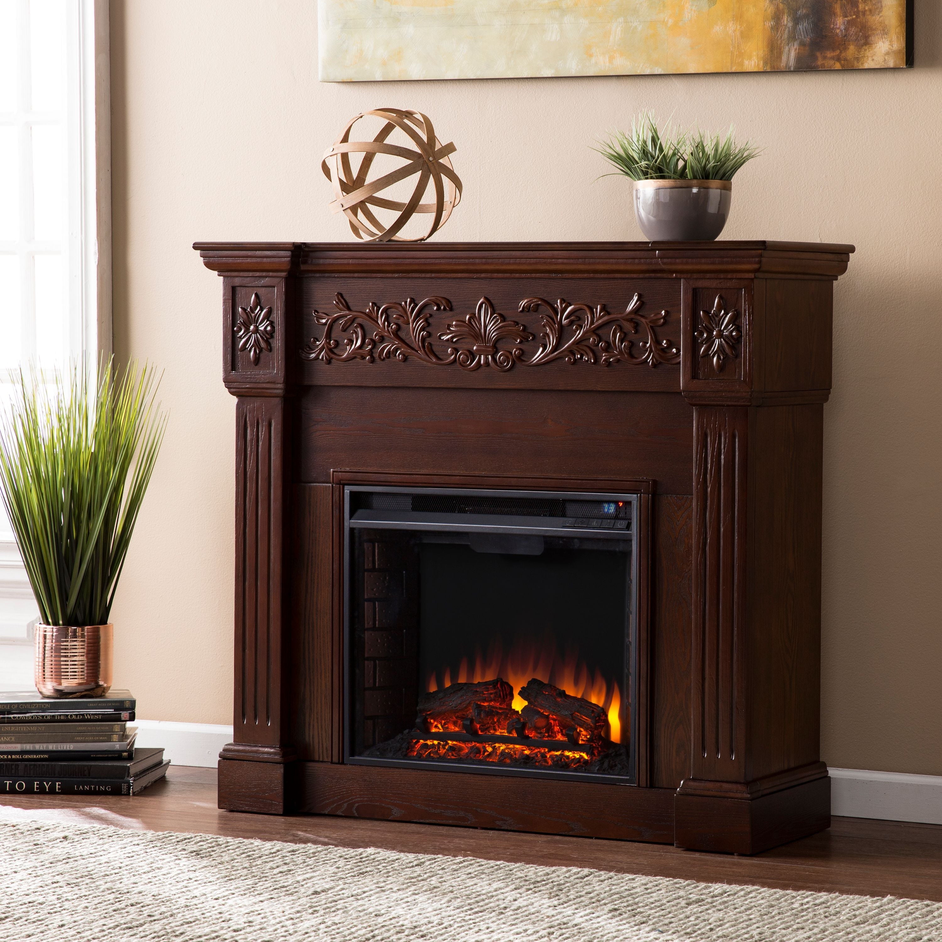 Sei Jaxfyre Traditional style Electric Fireplace, in Espresso finish