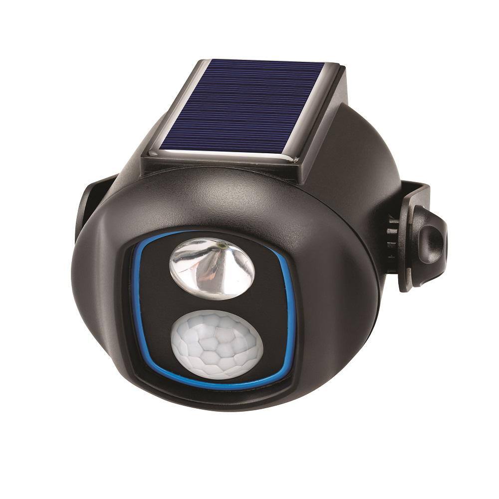 Sensor Brite Black Solar Powered Motion Activated Outdoor Integrated LED Flood Light with Spot Light Feature SSSL-MC4