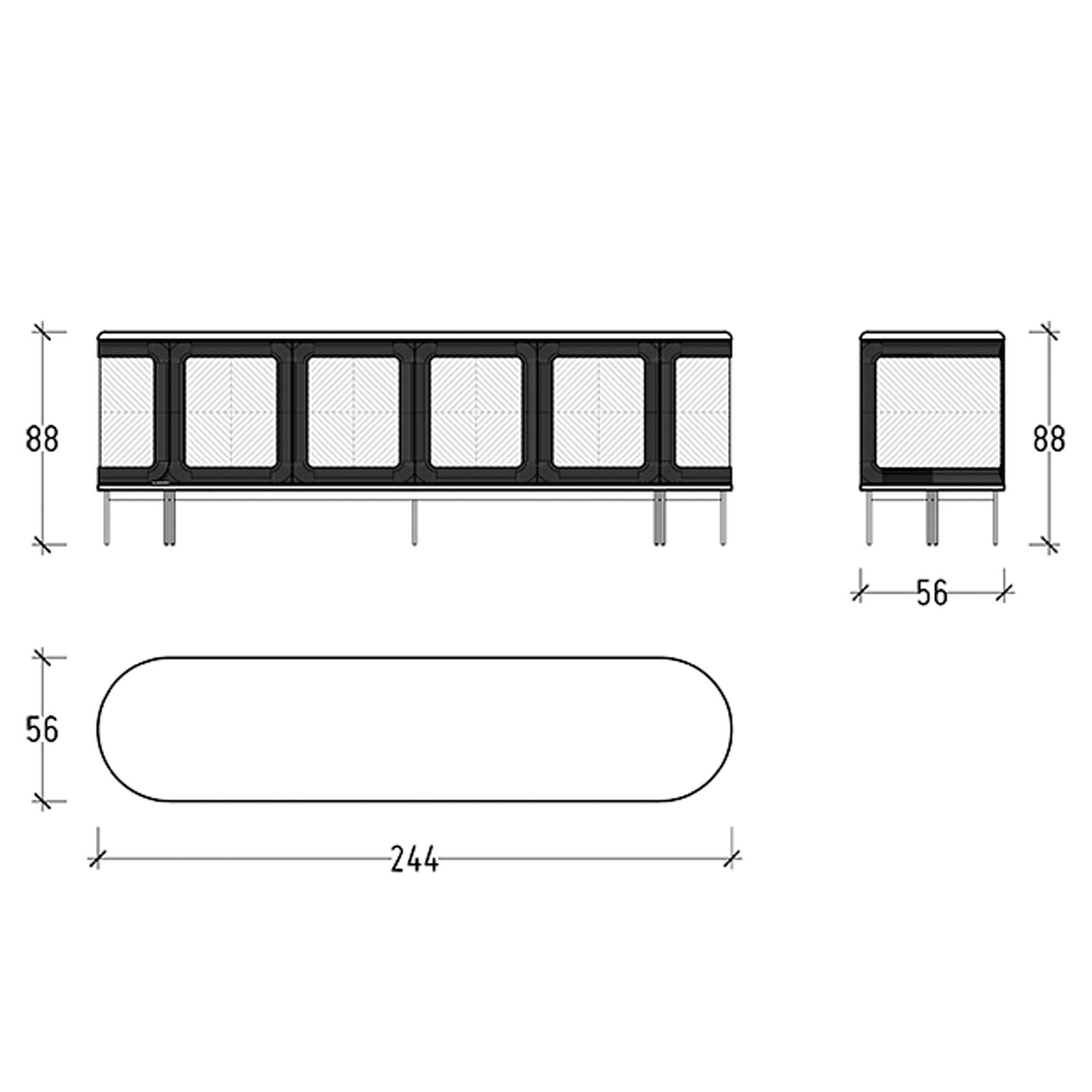 Eva Sideboard With Veneer Top Eva-Sideboard001