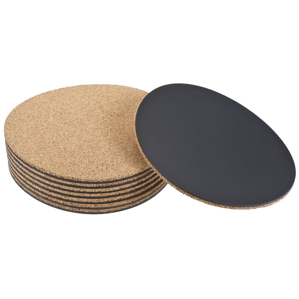 8pcs Round Plastic Cork Plant Mat Cup Coaster Pad for Home Garden Pots