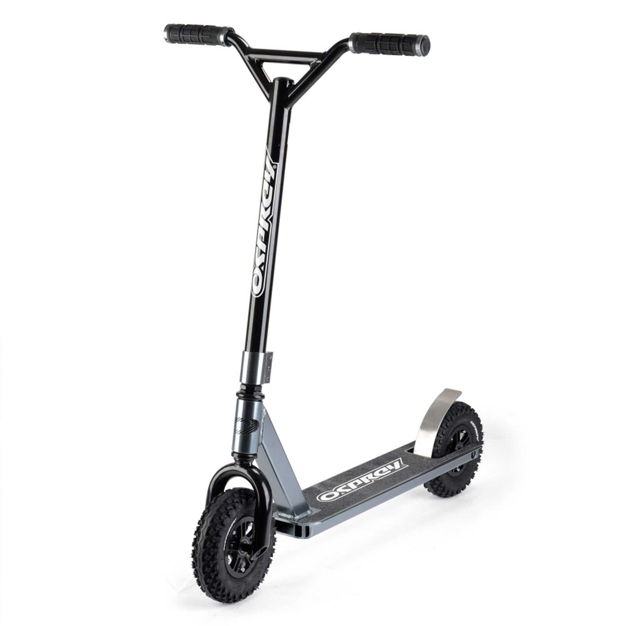 All Terrain Adult Dirt Trail Scooter with Chunky Off Road Tires, Gray (Open Box)