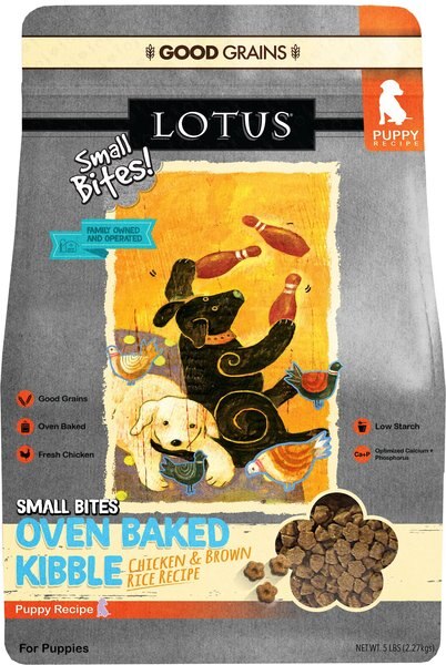 Lotus Oven-Baked Chicken Small Bites Recipe Puppy Dry Dog Food