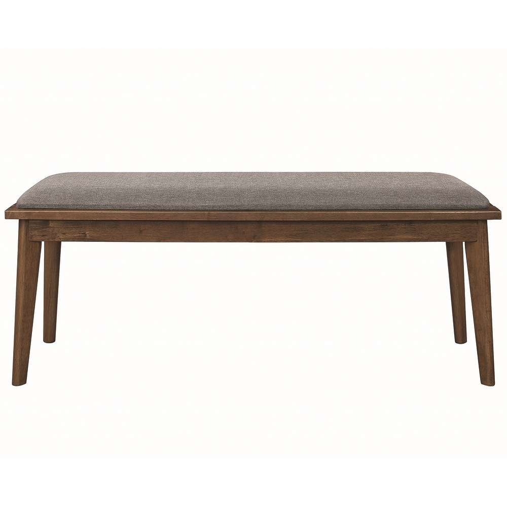 Peony Grey Retro Modern Style Natural Walnut Wood Dining Bench