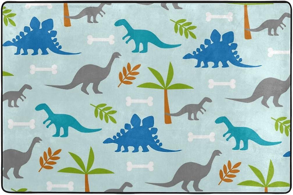 Colourlife Lightweight Carpet Mats Area Soft Rugs Floor Mat Doormat Decoration For Rooms Entrance 36 X 24 Inches Dinosaurs