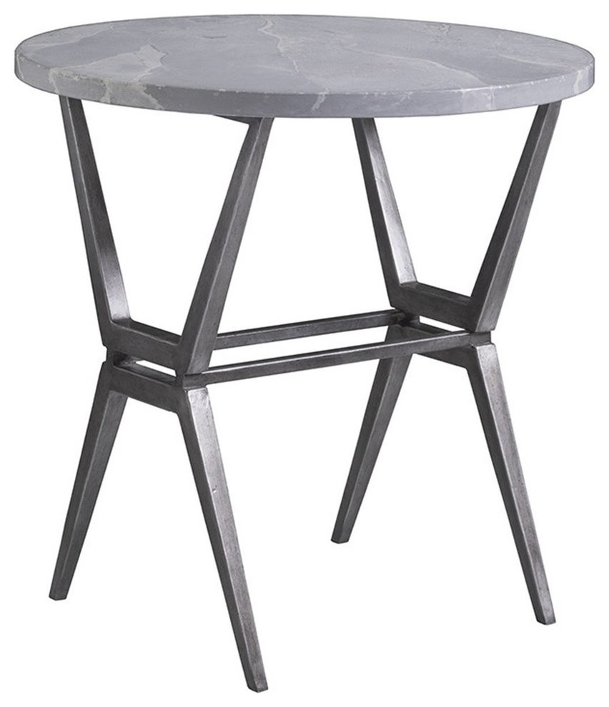 Cirro Round End Table   Transitional   Side Tables And End Tables   by HedgeApple  Houzz