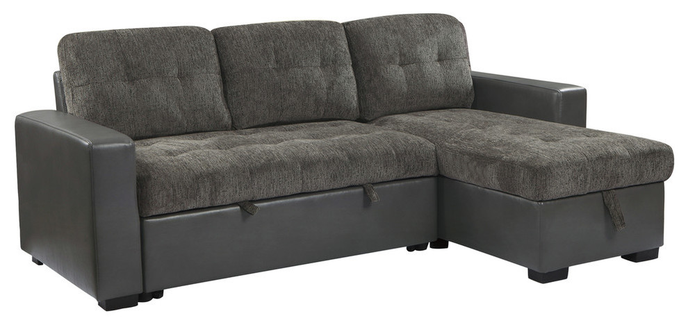 Fairhope 2pcs Sectional sofa  Brownish gray color   Transitional   Sectional Sofas   by Lexicon Home  Houzz