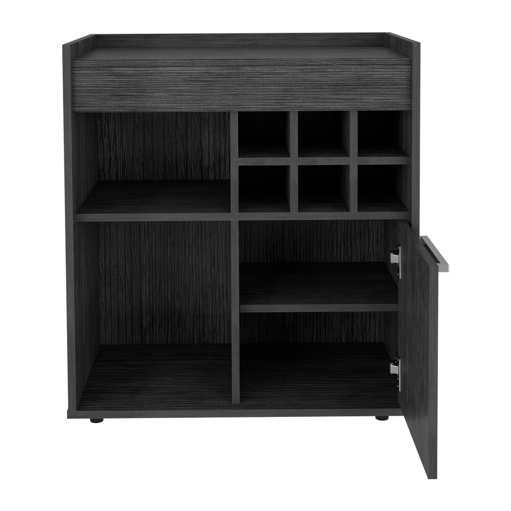 Bar Cabinet With Two Concealed Shelves And Six Wine Cubbies