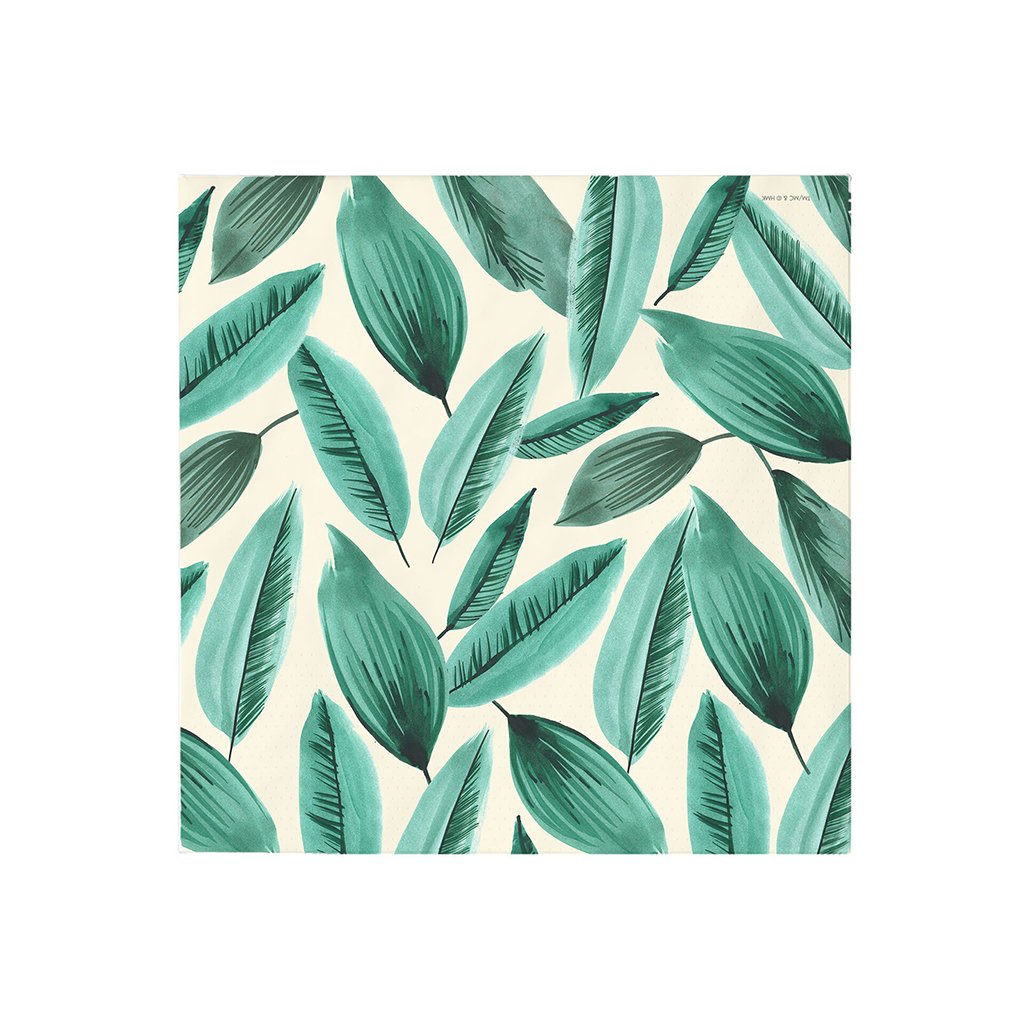 Hallmark  Palm Leaves Print Cocktail Napkins, Set of 16