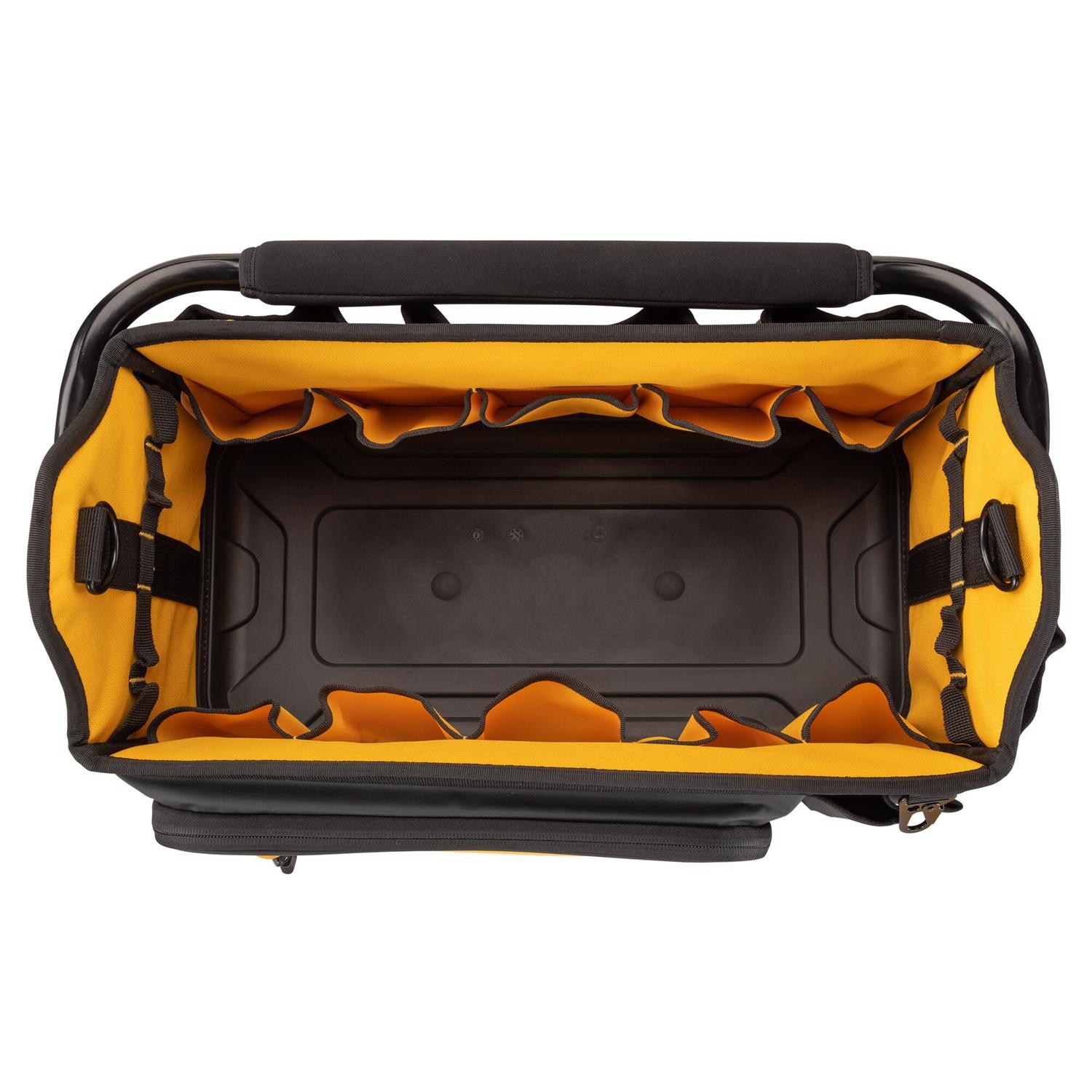 DW Ballistic Nylon Open Top Tool Tote Tool Tote 36 pocket Black/Yellow