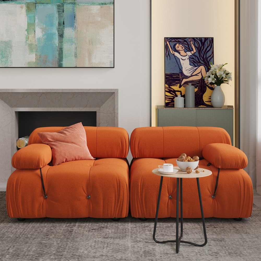 Modern Loveseat Couch Teddy Sectional Sofa