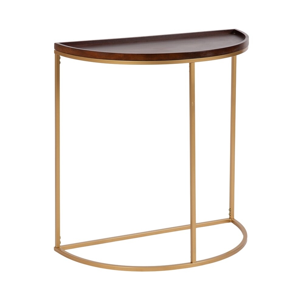 Kate and Laurel Dorrah Half Circle Console Table