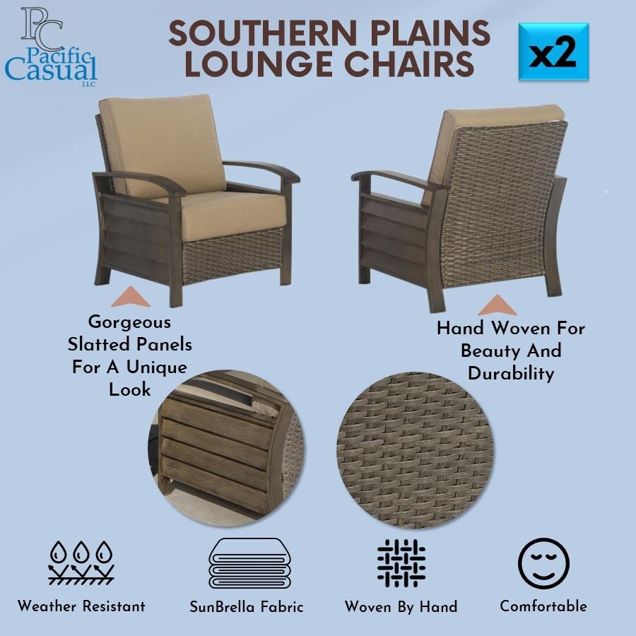 Southern Plains 6pc Woven Deep Seating Set