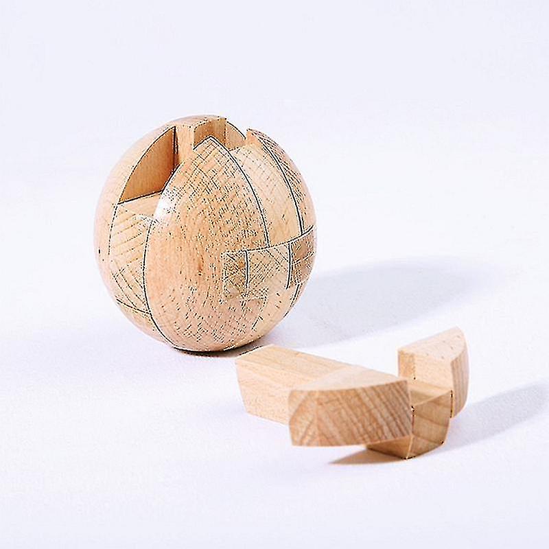 Brain Teaser Kong Ming Lock 3d Wooden Burr Puzzles Game Toy Bamboo Small Size Brain Teaser Intellige