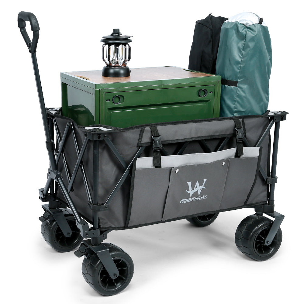 Whitsunday Moko Compact Plus Folding Wagon Cart with Fat Wheels