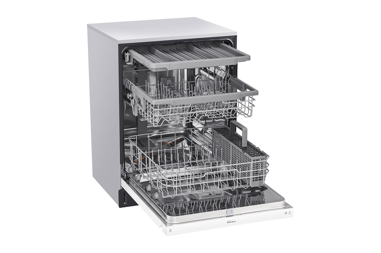 Lg LDFN4542W Front Control Dishwasher With Quadwash™ And 3Rd Rack