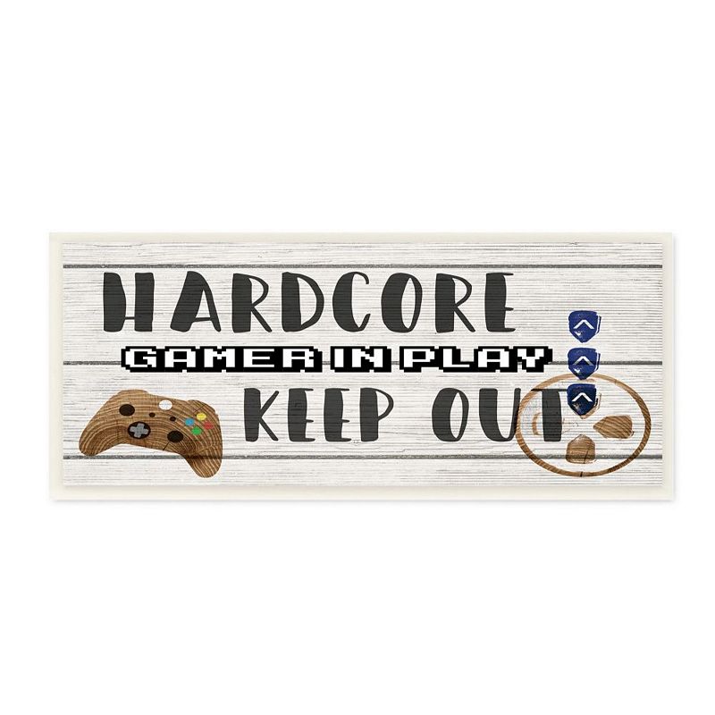 Stupell Home Decor Gamer in Play Video Game Phrase Kids Playroom Sign Wall Art