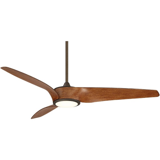 Casa Vieja Como Modern Indoor Ceiling Fan With Dimmable Led Light Remote Control Oil Rubbed Bronze Koa Brown For Living Room Kitchen House Bedroom