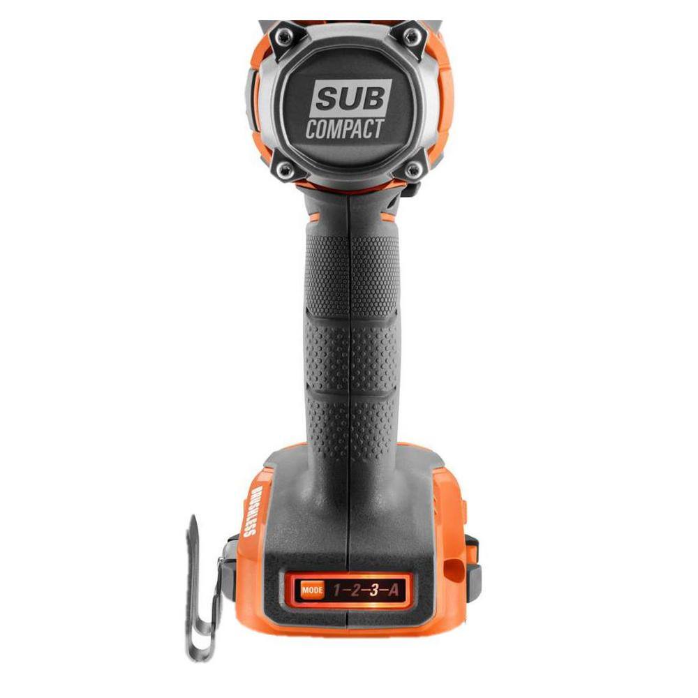 RIDGID 18V SubCompact Brushless Cordless 38 in. Impact Wrench (Tool Only) with Belt Clip R87207B