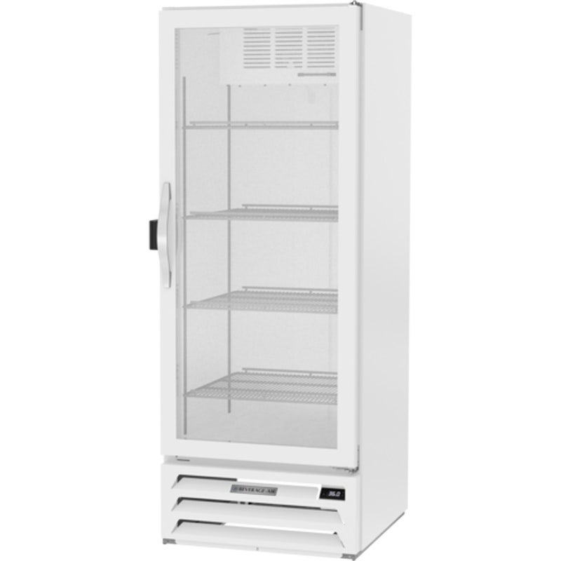 Beverage-Air MMR12HC-1-W-IQ Reach-In Refrigerated Merchandiser， White， Self-Closing， 12.06 cu. ft.