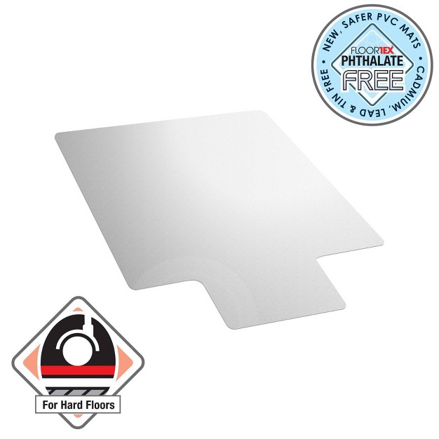 Valuemat Pvc Chair Mat For Hard Floors Lipped Clear Floortex