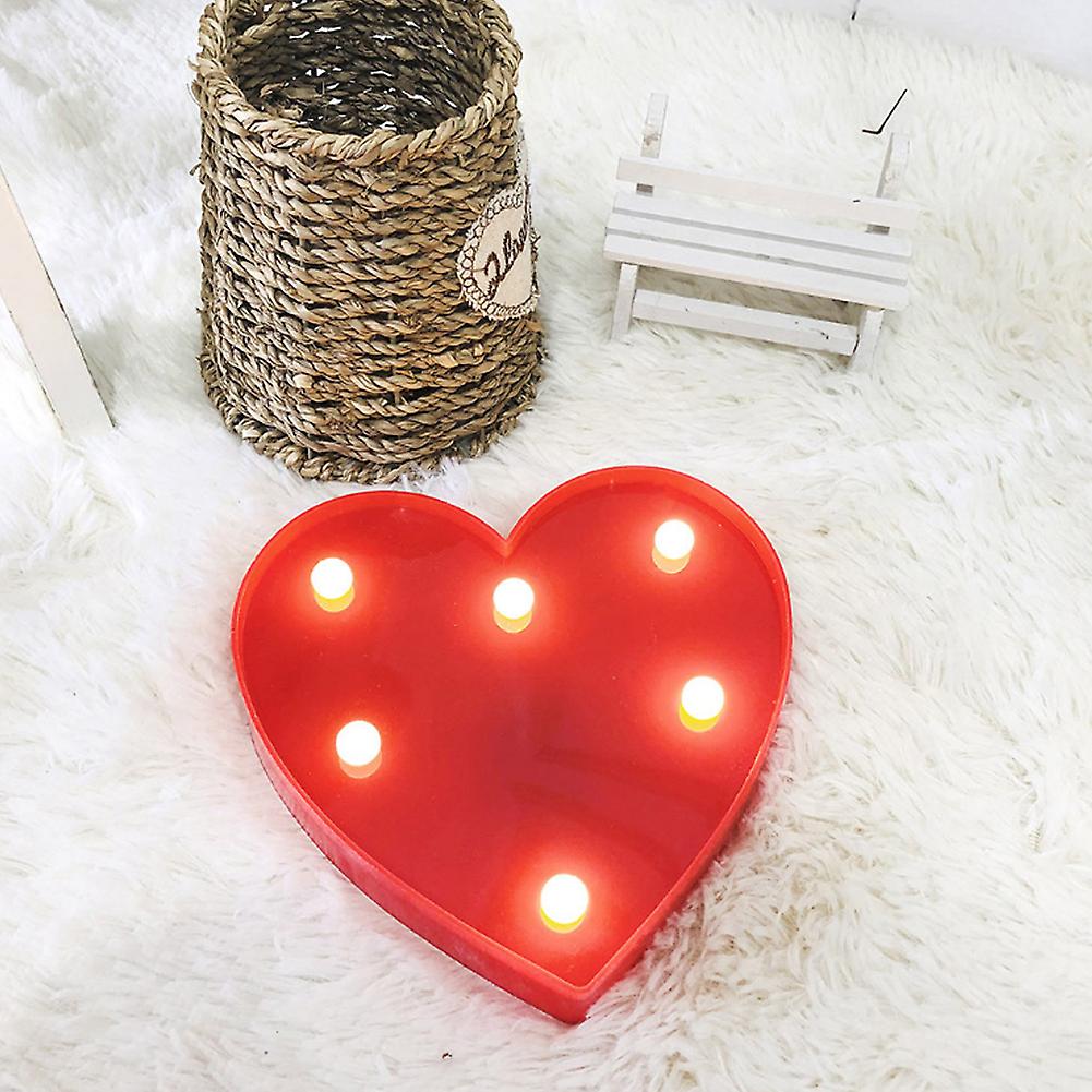 Led Night Light Romantic Heart Shape Decorative Lamp For Valentine's Day Proposal Confession Weddingwarm Light