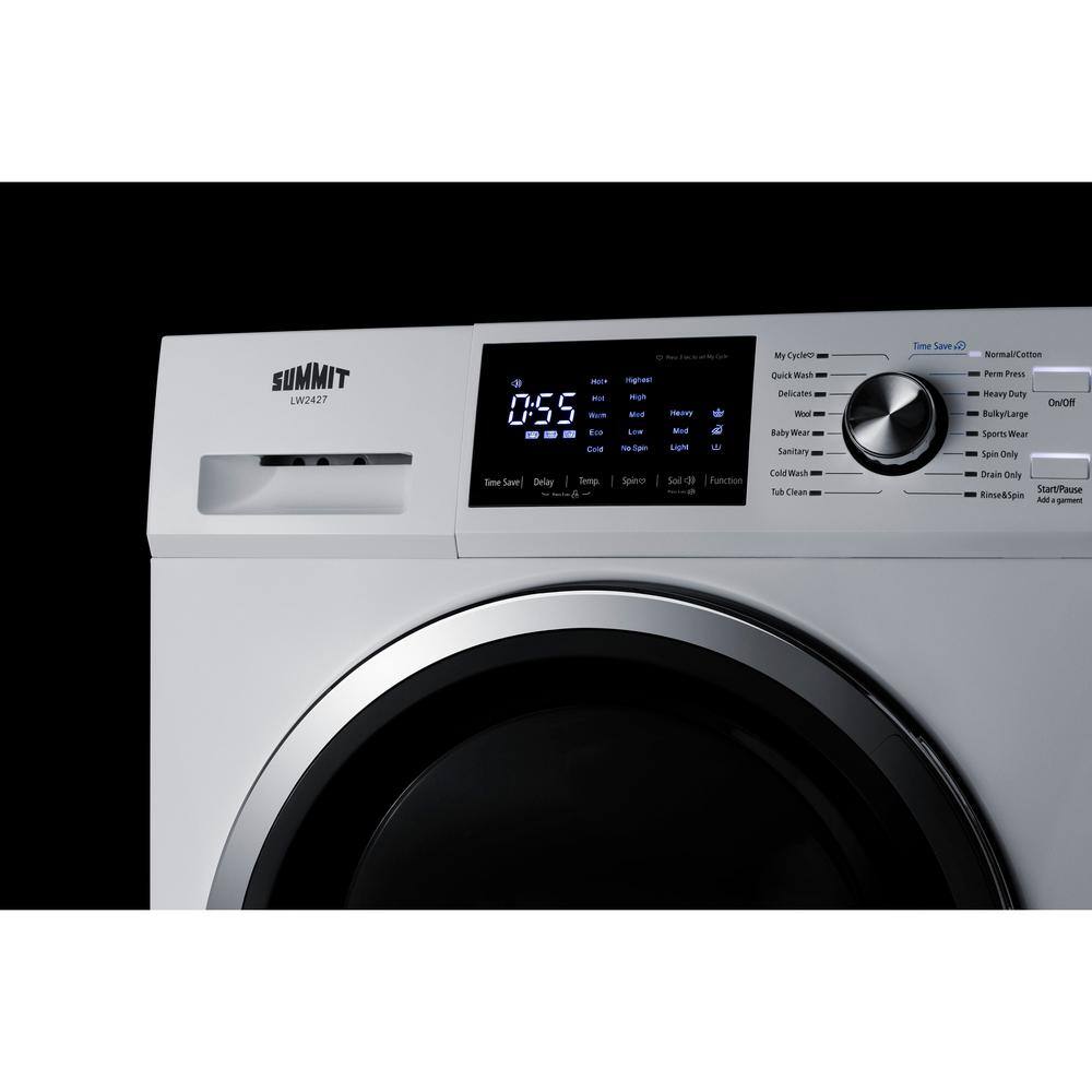 Summit Appliance 2.7 cu. ft. 115-Volt 24 in. Front Load Washer in White ENERGY STAR LW2427